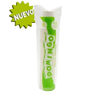 Vaso Domingo 4 Onzas Blanco x50Un