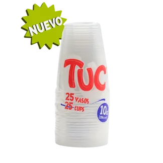 Vaso Tuc 10 Onzas Transparente x25Un