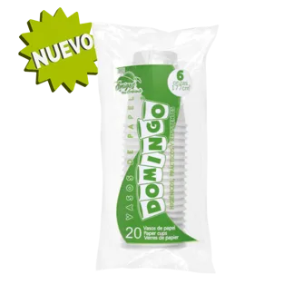 Vaso Domingo 6 Onzas Carton Blanco x20Un