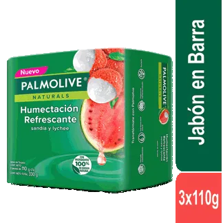Jabón Palmolive Sandía y Lychee x3Un x110gr c/u