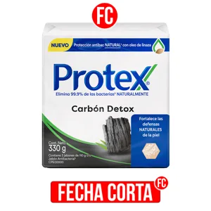 1Display Jabón Protex Carbón Detox x3Un x110gr