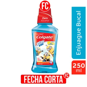 1Und Enjuague Bucal Colgate Plax Kids x250ml Minions Sin Alcohol