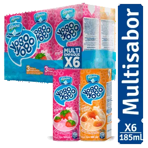 Display Yogurt Yogo Yogo Bisabor Caja x185ml