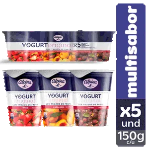 Yogurt Alpina Original x5 Vasos x150gr
