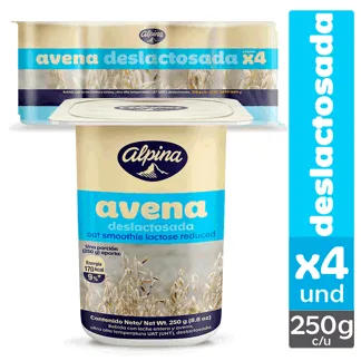 Display Avena Original Alpina Deslactosada Vaso x250gr