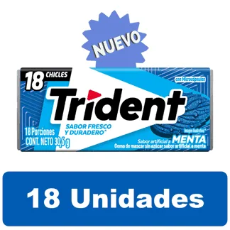 Goma De Mascar Trident 5S Menta x18Un x8.5gr