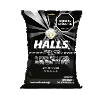 Caramelo Halls Menta Extra Fuerte Bolsa x100Un x3gr