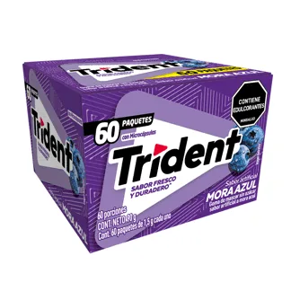 Goma De Mascar Trident 1S Mora x60Un x1.5gr