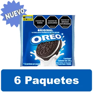 Galletas Oreo Original x6Un x54gr