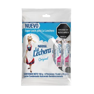Leche Condensada La Lechera Bolsa x6Un x25gr