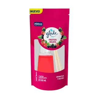 Ambientador Glade Varitas DoyPack Frutos Rojos x60ml