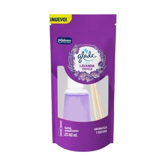 Ambientador Glade Varitas DoyPack Lavanda Fresca x60ml