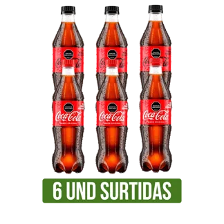 6Und Gaseosa Coca Cola Surtida x500ml
