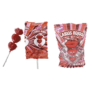 Chupeta Labios Rojos x40Un x12gr