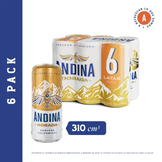 Cerveza Andina Lata SixPack x6Un x310ml