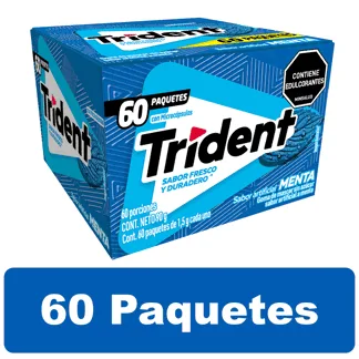 Goma De Mascar Trident 1S Menta x60Un x1.5gr