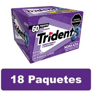 Goma De Mascar Trident 1S Mora x60Un x1.5gr