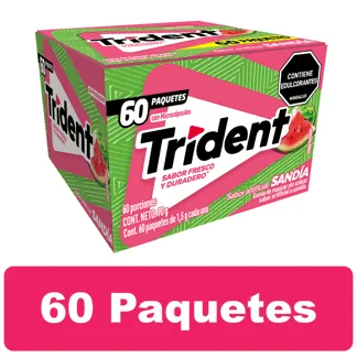 Goma De Mascar Trident 1S Sandía x60Un x1.5gr
