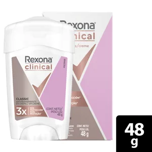 Desodorante Rexona Clinical Classic Mujer Tubo x48gr