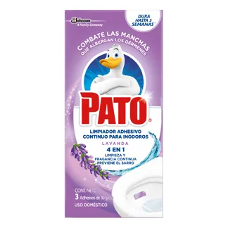 Pato Limpiador Adhesivo Continuo para Inodoro Lavanda 30gr.