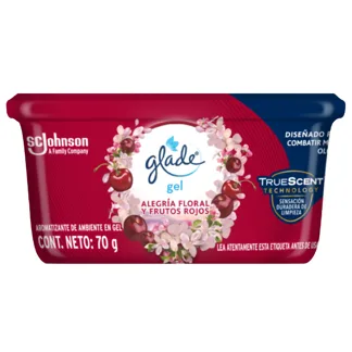 Glade Ambientador en Gel Alegría Floral y Frutos Rojos 70gr.