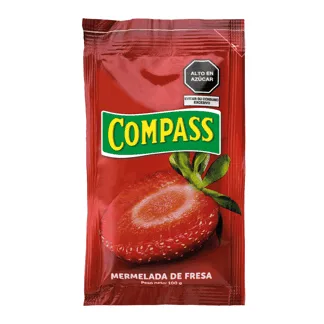Compass Mermelada Fresa Sachet (12 sachets). Display.