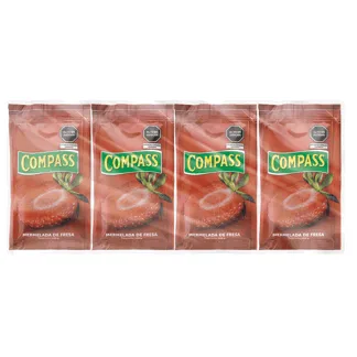 Compass Mermelada Fresa Sachet (12 sachets). Bolsa.