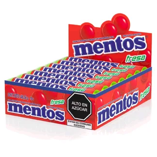 Mentos Fresa. Display 14 unidades.