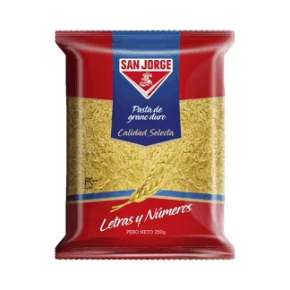 San Jorge Fideo Letras y Números x 250g.