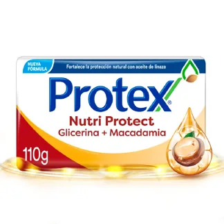 Protex Jabón de Tocador Macadamia (Pro Hidrata). Barra 110gr.