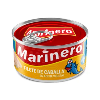 Marinero Filete Caballa en Aceite Vegetal. Lata 140g.