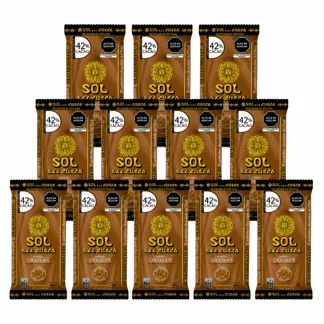 Sol del Cusco Tableta Sabor Chocolate 42% (Tradicional) 90gr. Display 12 unidades.