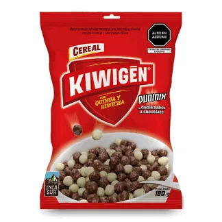 Kiwigen Cereal Duo Mix (Sabor Chocolate / Chocolate Blanco). Bolsa 180gr.