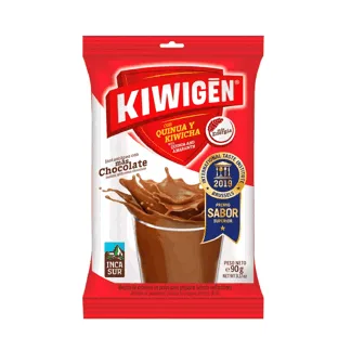 Kiwigen Instantáneo Sabor Chocolate 90gr. Display 12 unidades.