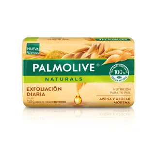 Palmolive Jabón de Tocador Avena Azúcar Morena. Barra 110gr.