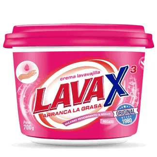 Lavax Lavavajilla Crema Rosado. Pote 700gr.