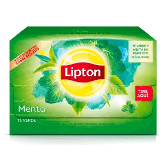 Lipton Té Verde Con Menta. Display x 20 sobres.