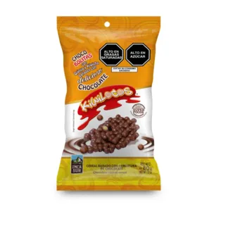 Kiwilocos Cereal bañado Chocolate. Bolsa 80gr.