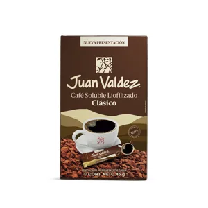 Juan Valdez Sticks Café Soluble Liofilizado Regular 1.5gr. (Display x 30 sobres)