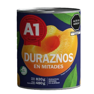 A1 Duraznos Mitades Lata 822gr.