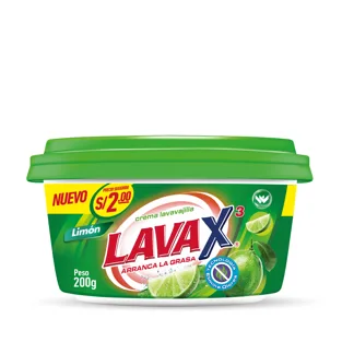 Lavax Lavavajilla Crema Limón. Pote 200gr.