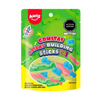 Amos 4D Gummy Sour Sticks 90gr.
