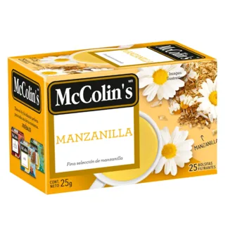 McColin's Infusión Manzanilla. Display x 25 sobres.