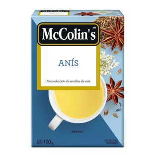 McColin's Infusión Anís. Display x 100 sobres.