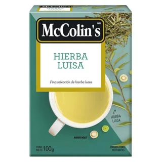 McColin’s Infusión Hierba Luisa. Display x 100 sobres.
