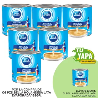 Bella Holandesa Lata Evaporada 169gr. (06 unidades) - GRATIS: 01 Bella Holandesa Lata Evaporada 169gr.