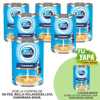 Bella Holandesa Lata Evaporada 405gr. (06 unidades) - GRATIS: 01 Bella Holandesa Lata Evaporada 405gr.
