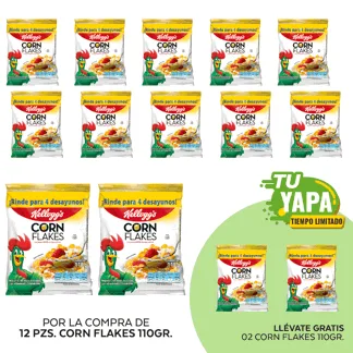 Corn Flakes 110g . (12 unidades) - GRATIS: 02 Corn Flakes. Bolsa 110g.