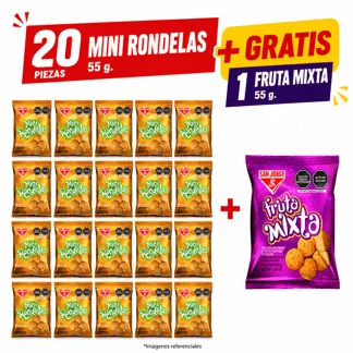 San Jorge Galleta Mini Rondelas 55gr.(20 PIEZAS) - GRATIS: 01 San Jorge Galleta Fruta Mixta x 55gr.