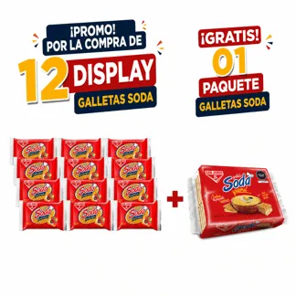 San Jorge Galleta Soda Gourmet. Display (6 x 41.6gr).(12 display) - GRATIS: 01 San Jorge Galleta Soda Gourmet. Display (6 x 41.6gr